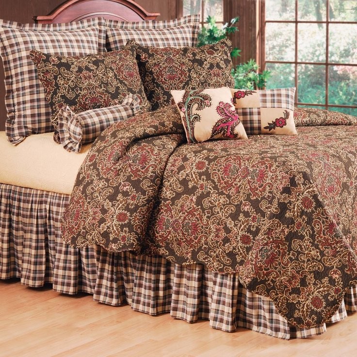 Rustic Cabin and Ldoge Bedding Rustic Damask Quilts
