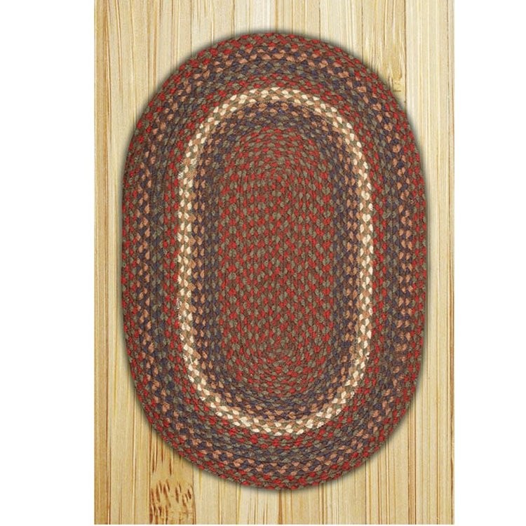 Burgundy/Gray Braided Rugs