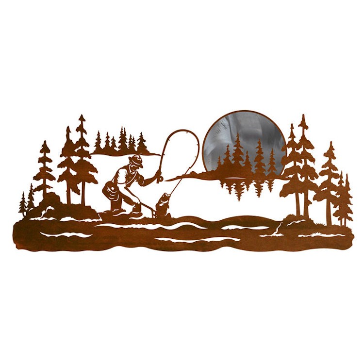 Gone Fishing Metal Wall Art