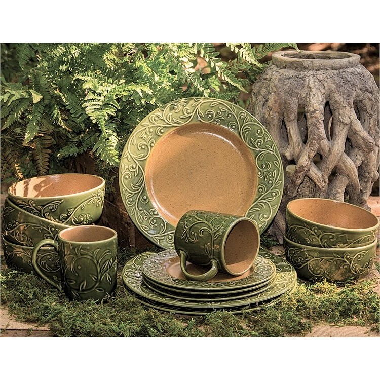 Verona Scroll 16 Piece Dinnerware Set