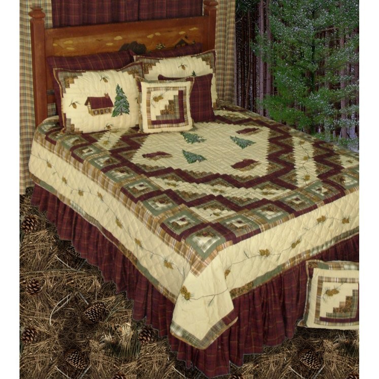 Forest Log Cabin Quilt Sets